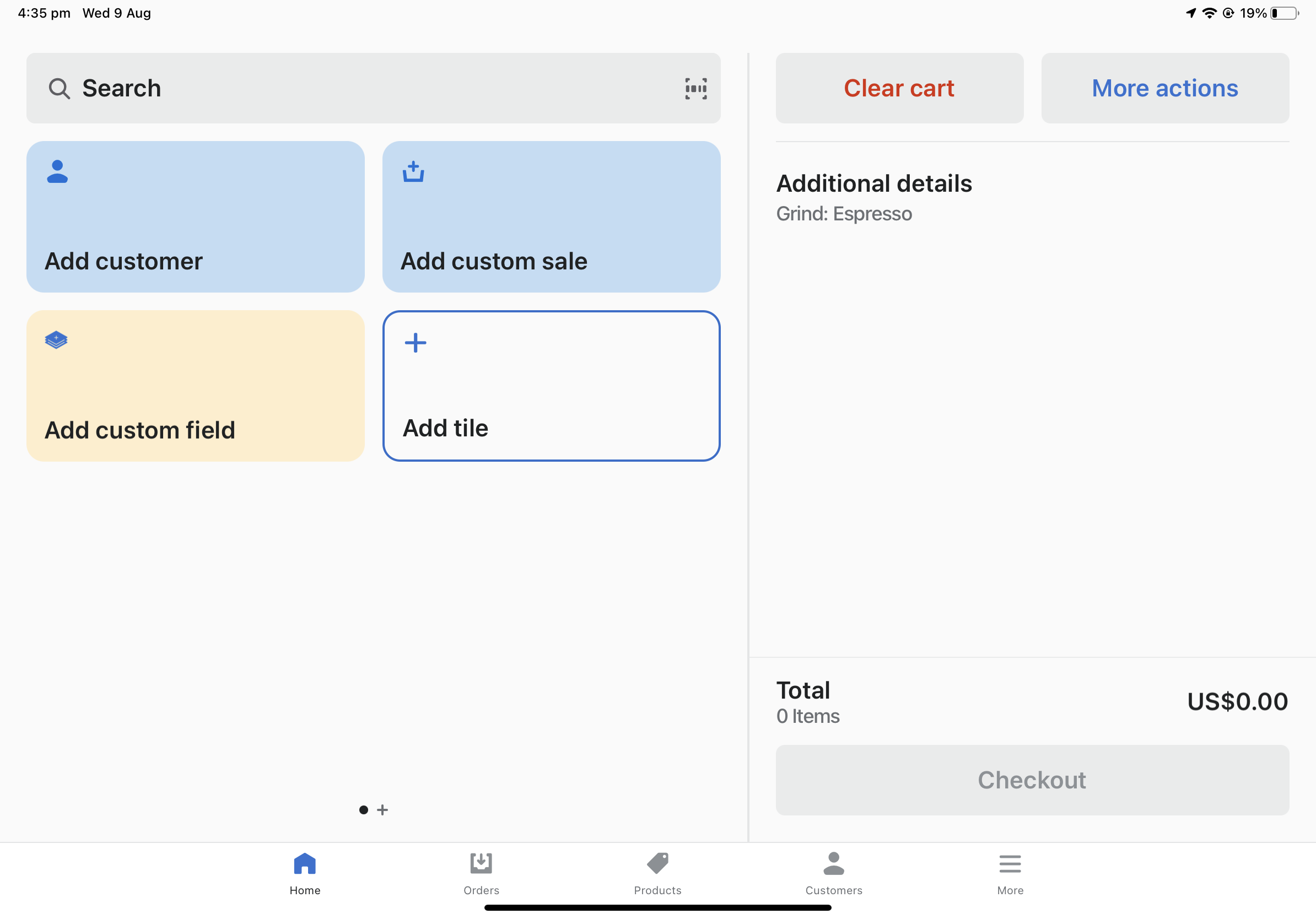 custom field empty list